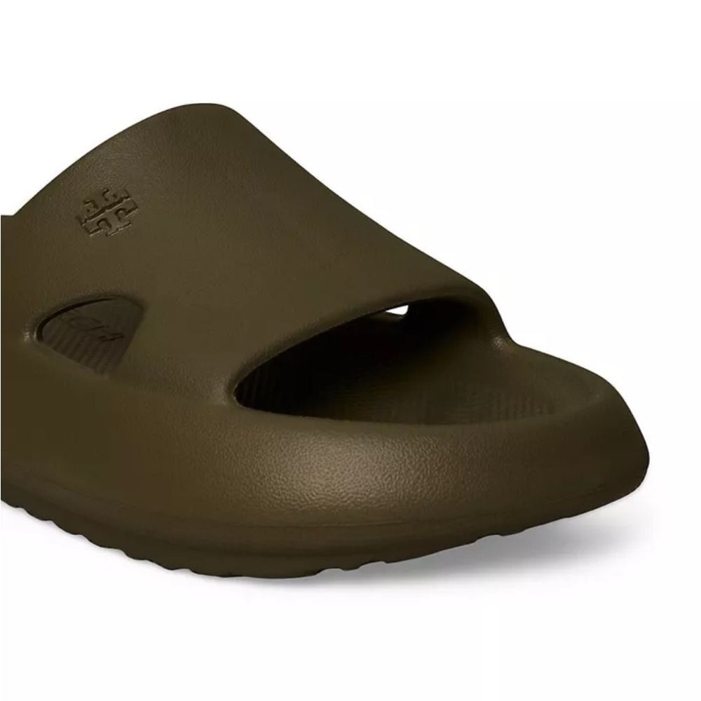 Tory Burch Olive Green Slide Sandals - Picture 4 of 6